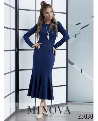 Платье №3100-синий