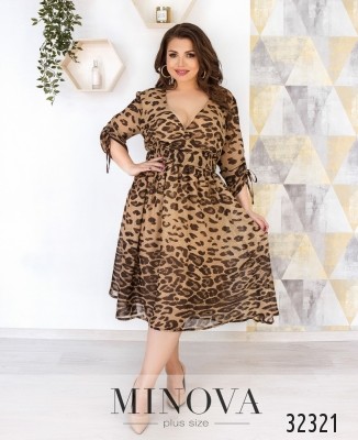 Платье №272-леопардовый