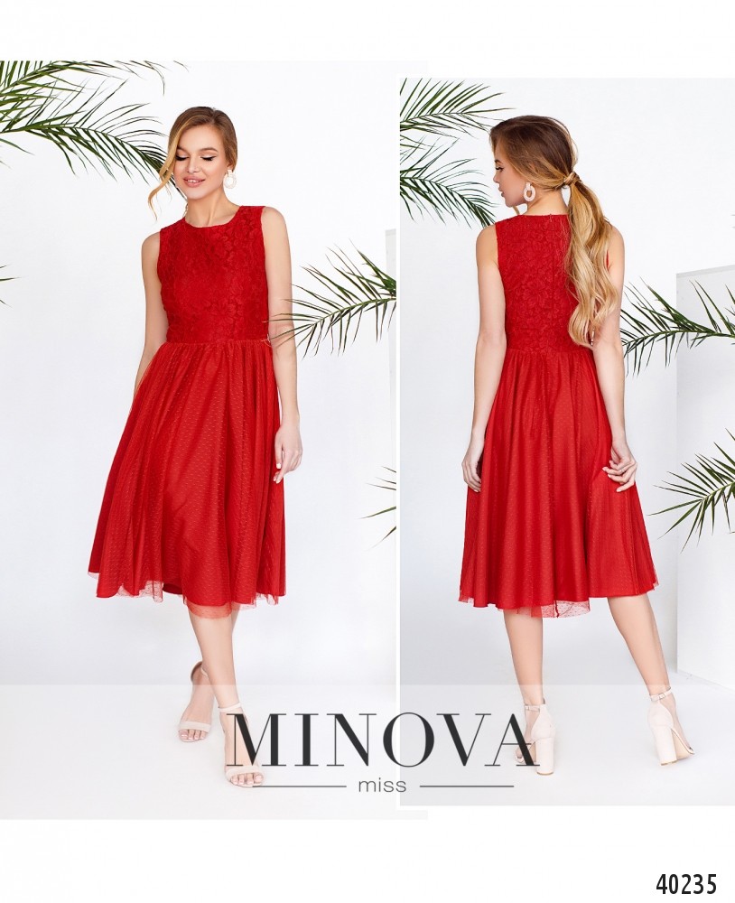 Платье №3143-красный-MV