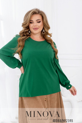 Блуза №2393-зелений