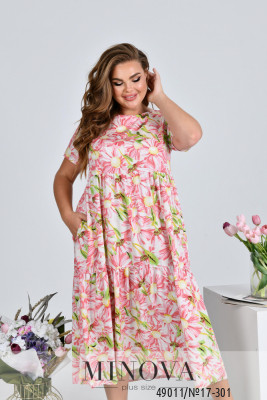 Платье №17-301-розовый