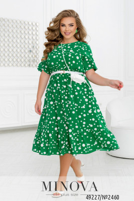 Платье №2460-зеленый