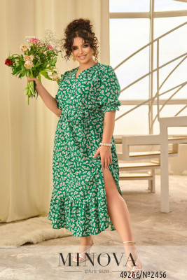 Платье №2456-зеленый