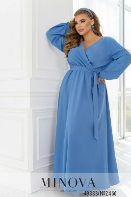 Платье №2466-голубой