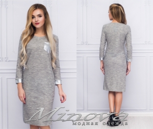 Платье №1067 (серый)
