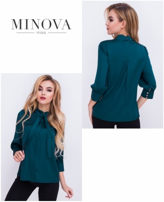 Блуза №8570-темно-зелений_minova_5