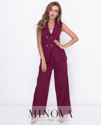 Брюки №8587-бордо_minova_5