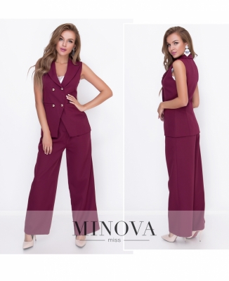 Брюки №8587-бордо_minova_6