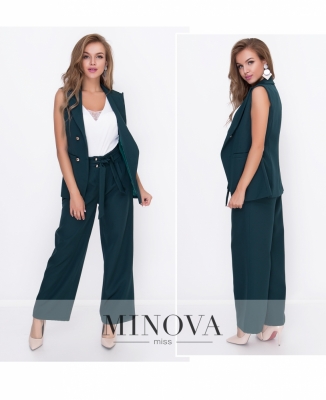 Брюки №8587-темно-зеленый_minova_6
