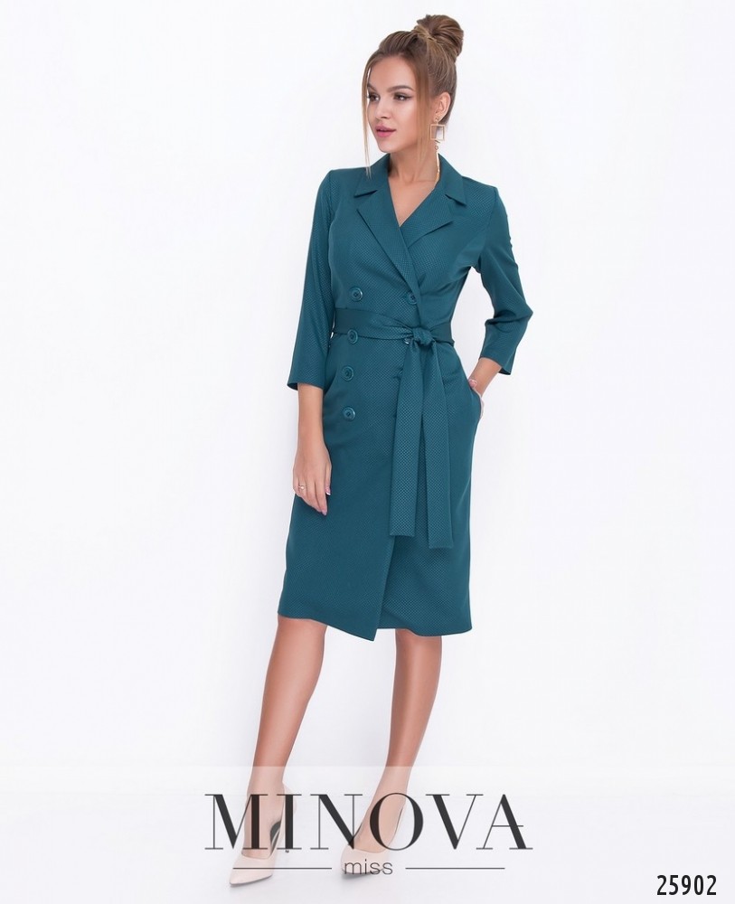 Платье №1116-темно-зеленый_minova_2
