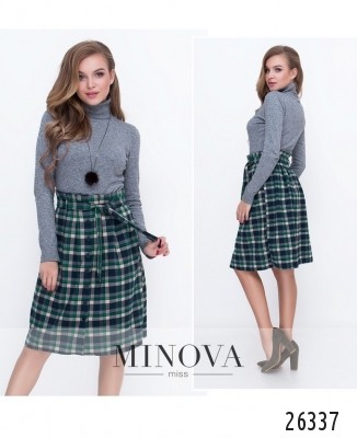 Спідниця №1121-темно-зелений_minova_7