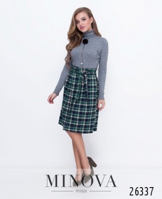 Спідниця №1121-темно-зелений_minova_5