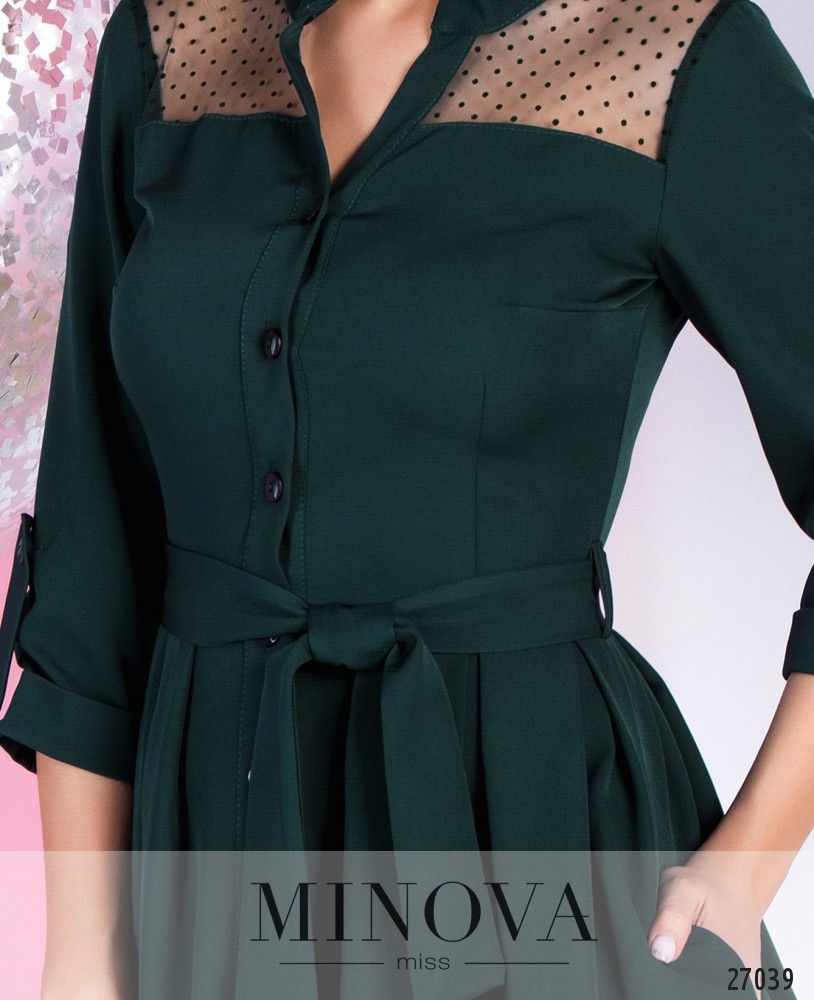 Платье №4095-темно-зеленый_minova_3