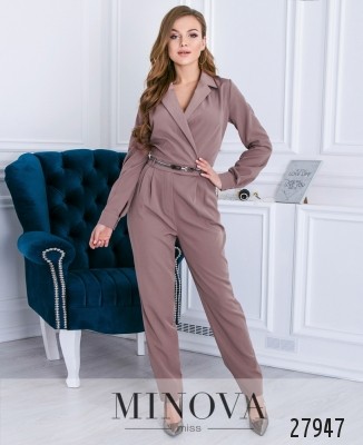 Комбинезон №4002-кофейно-лавандовый