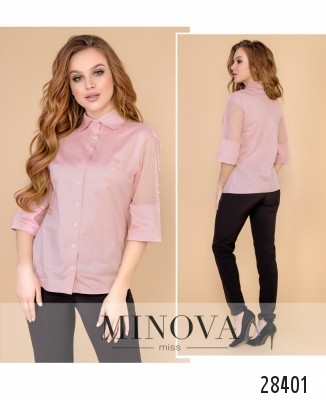 Блуза №4099-пудра_minova_7