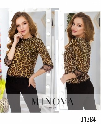 Блуза №1056-леопардовий_minova_7
