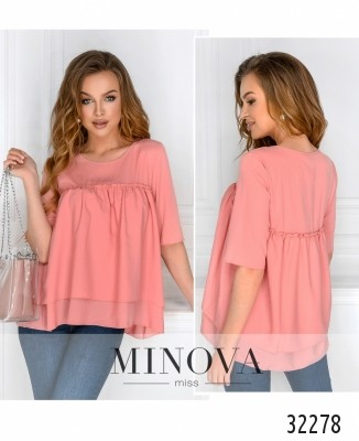 Блуза №1032-пудра_minova_7