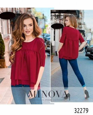 Блуза №1032-малиновий_minova_6