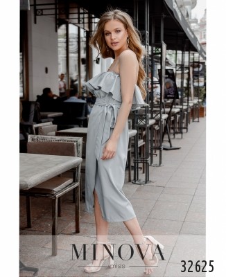 Сукня №8608-світло-сірий_minova_5