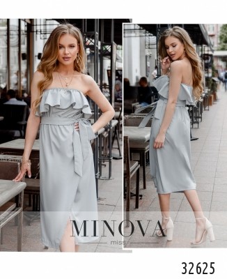 Сукня №8608-світло-сірий_minova_7