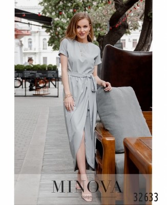 Сукня №8609-світло-сірий_minova_5