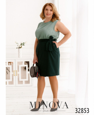 Спідниця №279-темно-зелений_minova_5