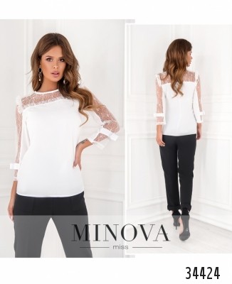 Блузка №1143н-білий_minova_7