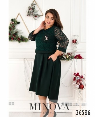 Сукня №8619-1-темно-зелений_minova_5