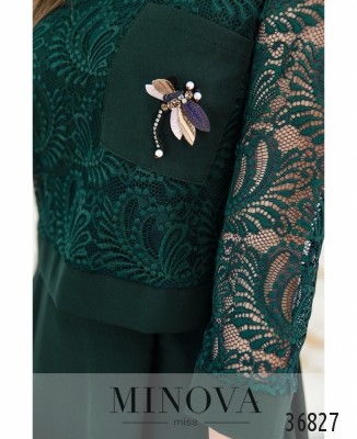 Сукня №8619-темно-зелений_minova_6