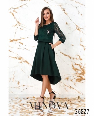 Сукня №8619-темно-зелений_minova_5