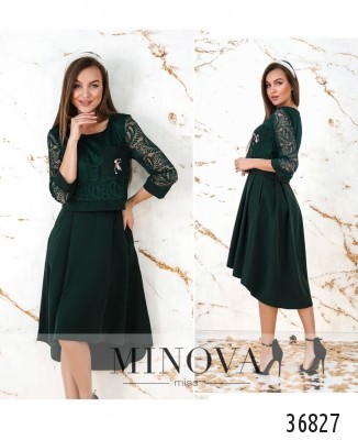 Сукня №8619-темно-зелений_minova_7