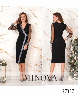 Сукня №2155-чорне-срібло_minova_7