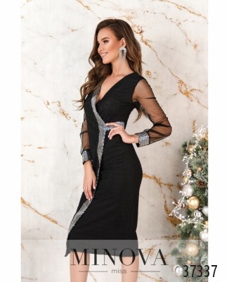 Сукня №2155-чорне-срібло_minova_5