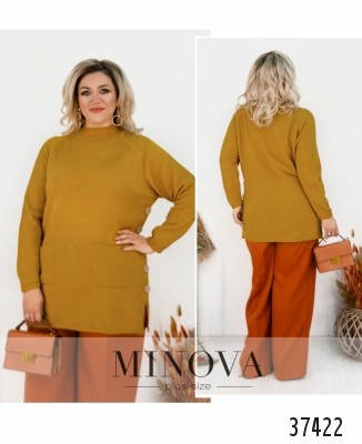 Свитер №7472-горчица_minova_7