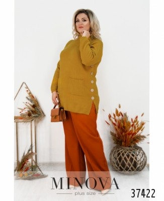 Свитер №7472-горчица_minova_5