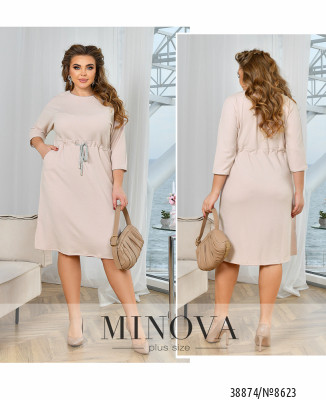Cукня №8623-світло-бежевий_minova_7