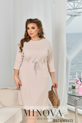 Cукня №8623-світло-бежевий_minova_6
