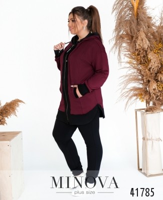 Спортивний костюм №17-228-чорний-марсала_minova_5