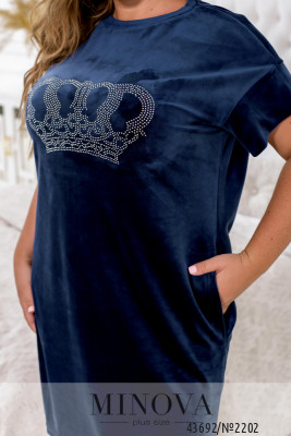Домашня сукня  №2202-синій_minova_6