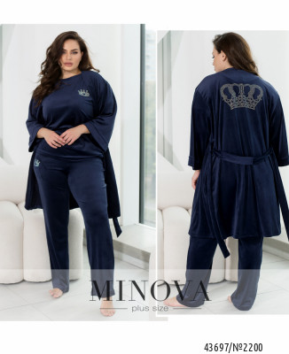 Домашний костюм 3-ка №2200-синій_minova_7