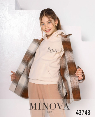 Кардиган-пальто №534Д-бежевый_minova_5