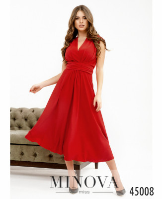 Платье №1082-красный