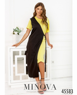 Сукня №2288-лимонний-чорний_minova_5