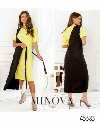 Сукня №2288-лимонний-чорний_minova_7