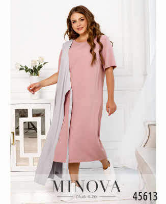 Сукня №2288Б-пудра-сірий_minova_5