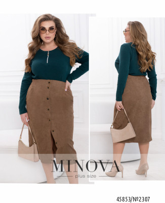 Спідниця №2307-світло-коричневий_minova_7