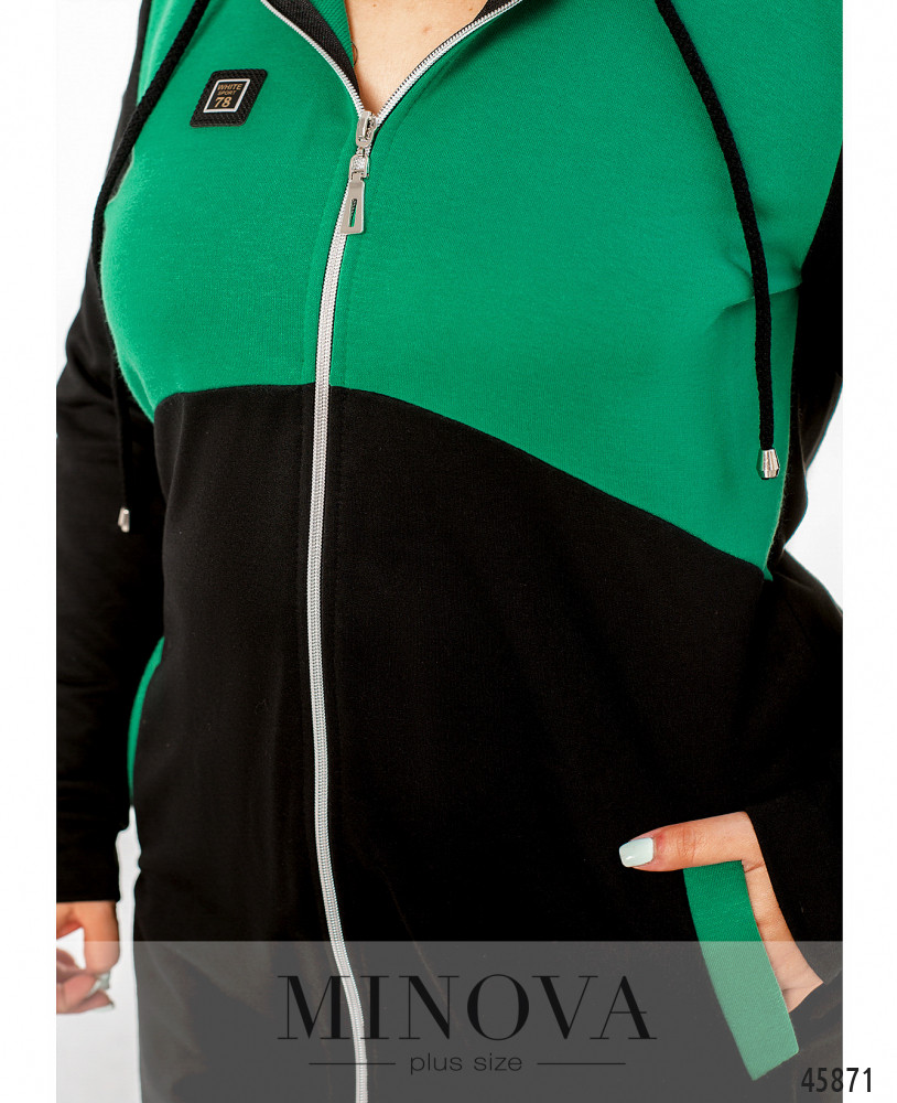 Спортивний костюм №8-315-зелений-чорний_minova_3