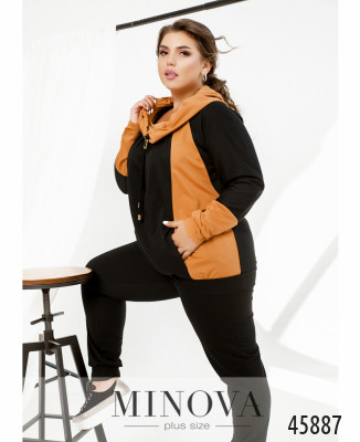 Спортивний костюм №8-317-гірчиця-чорний_minova_5