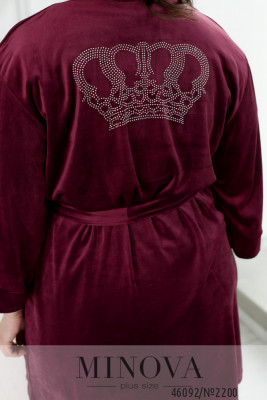 Домашній костюм 3-ка №2200-бордо_minova_6