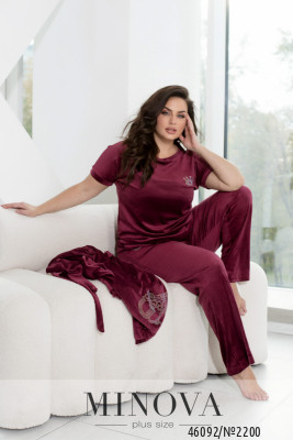 Домашній костюм 3-ка №2200-бордо_minova_5